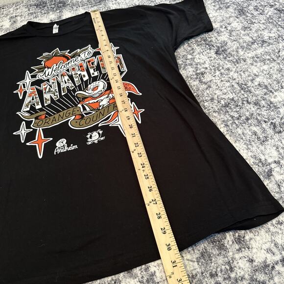 Anaheim Ducks Welcome To Anaheim Orange Country Shirt Men’s Size XL Black Adult - Picture 3 of 7